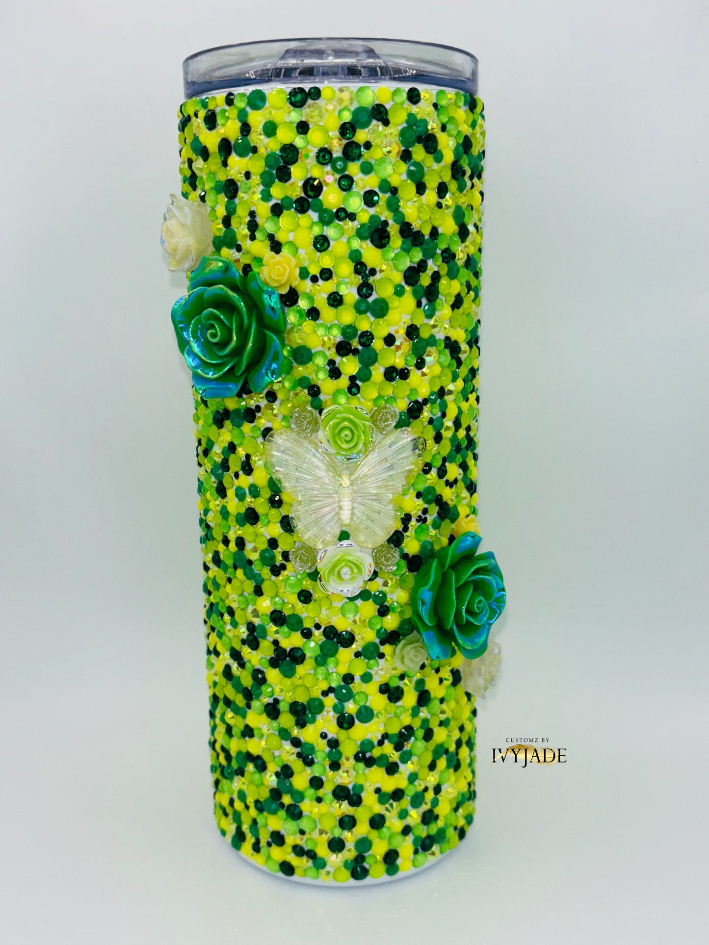 Forest Green 20oz Rhinestone Tumbler