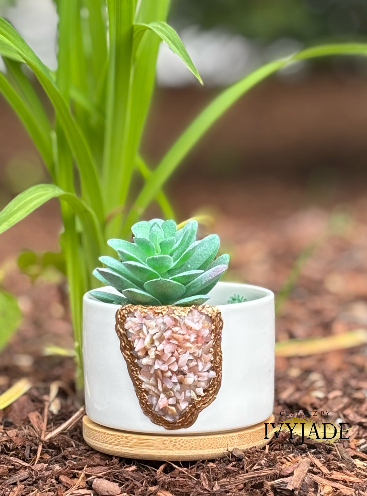 Mini Round Succulent Crystal Planters