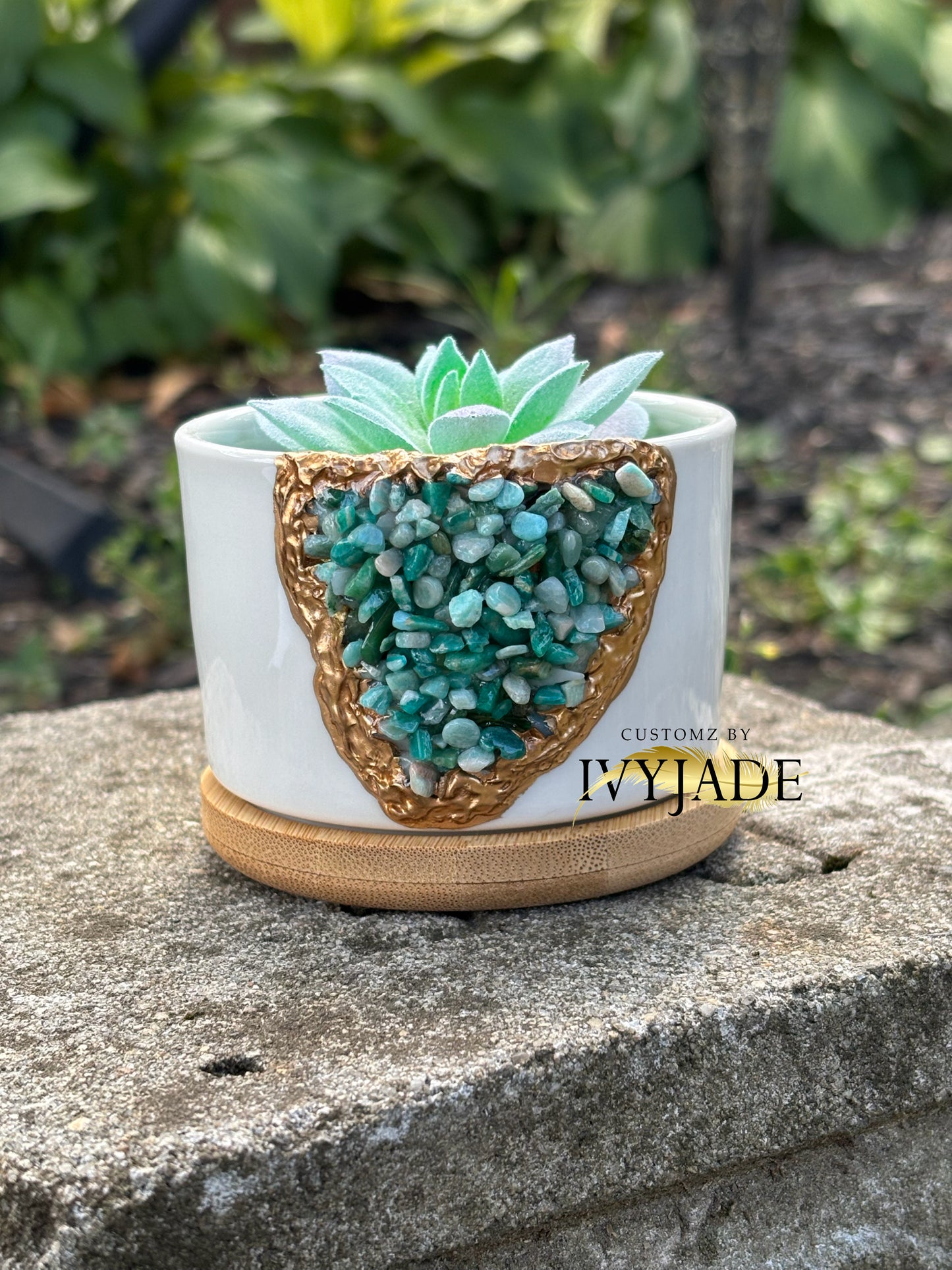 Mini Round Succulent Crystal Planters