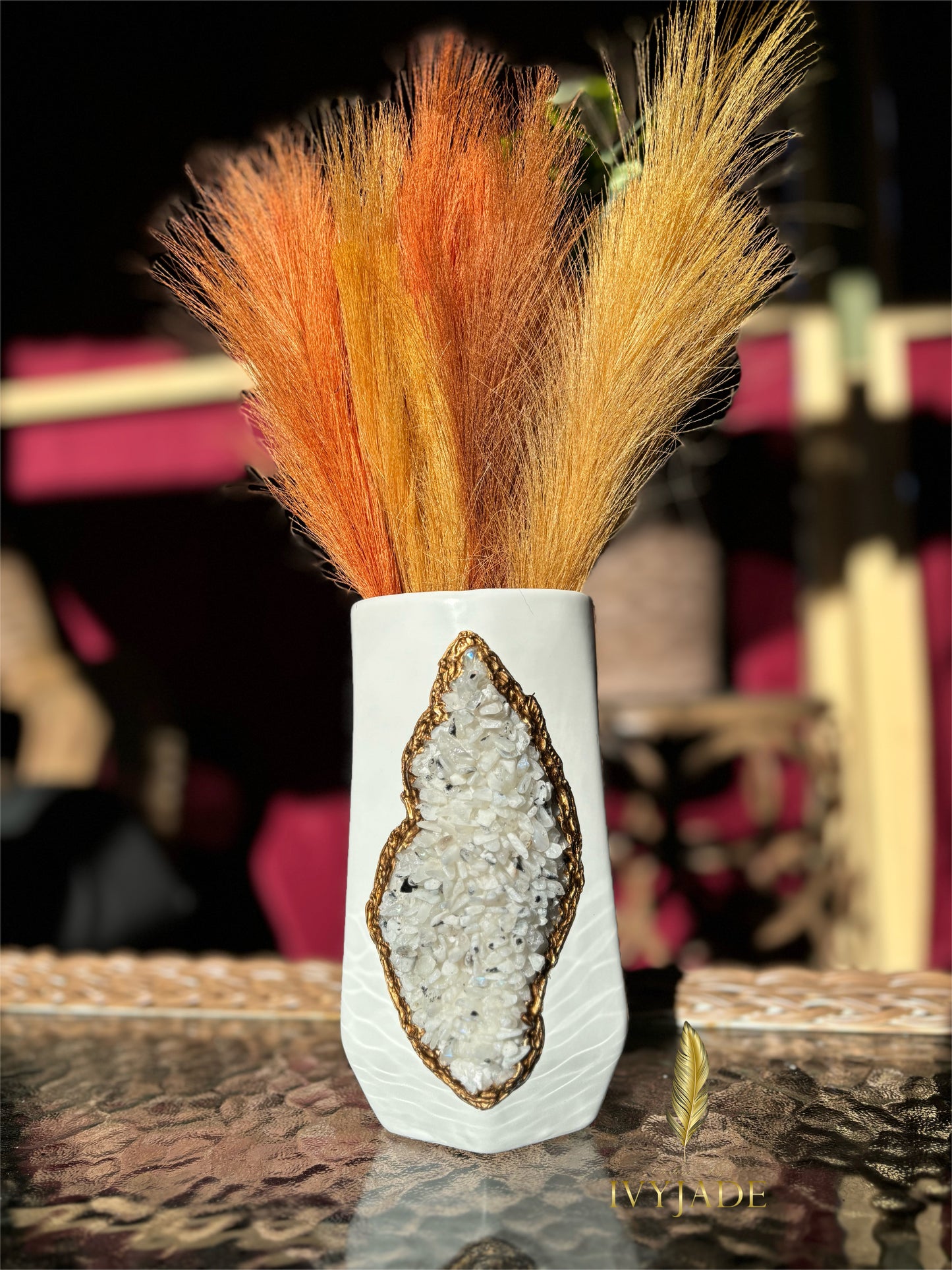 Minimalist Crystal Geode Vase