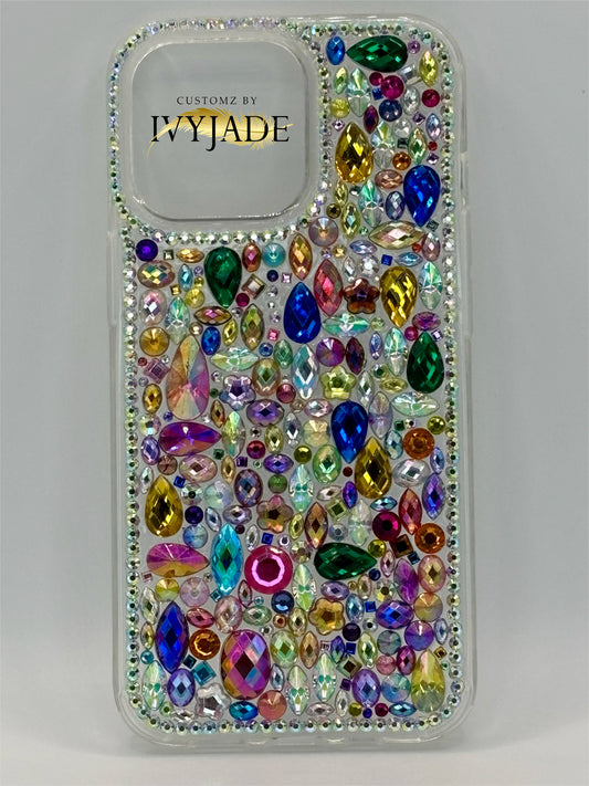Bejeweled Multicolored Rhinestone IPhone 13 Pro Case