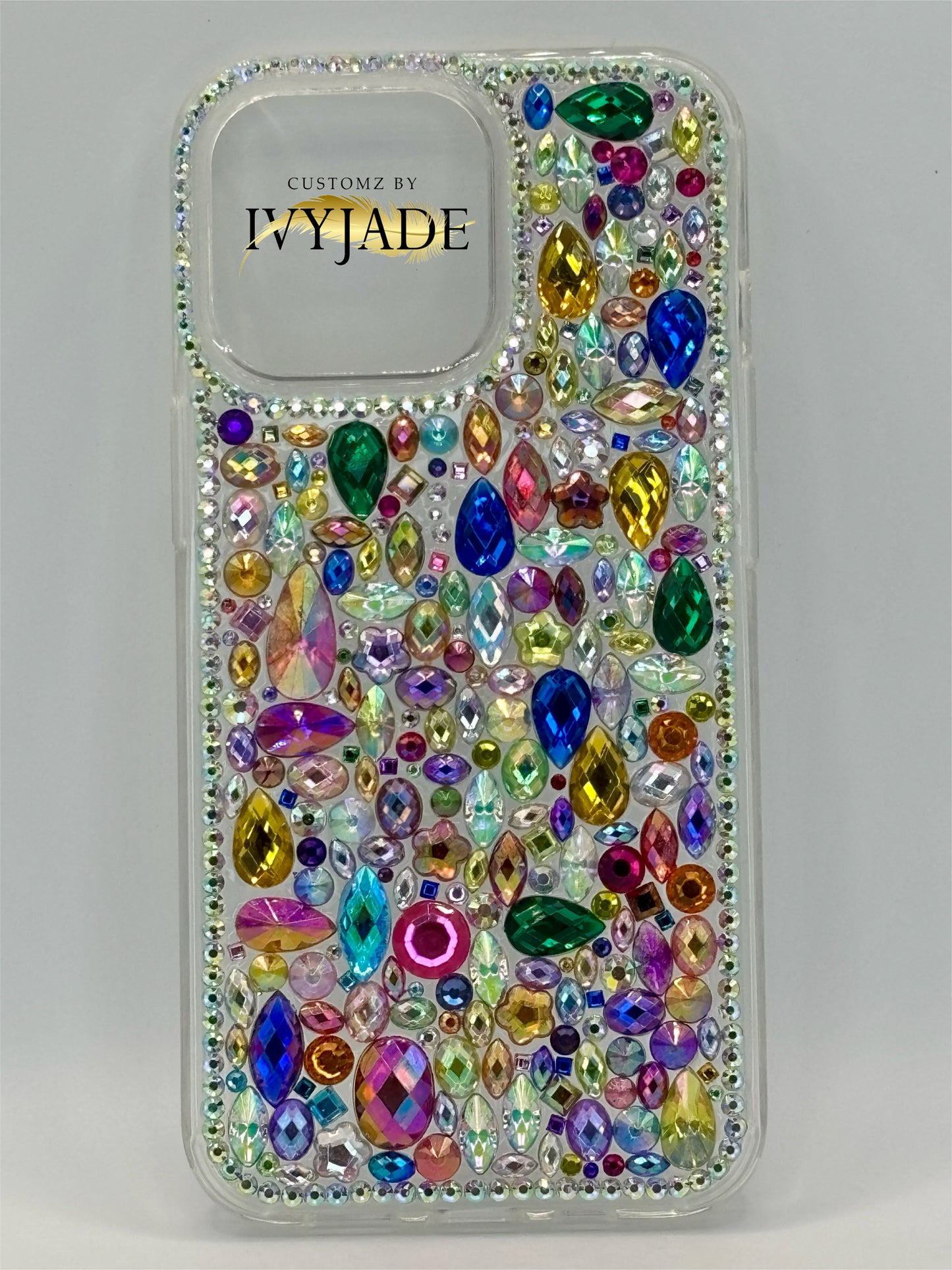 Bejeweled Multicolored Rhinestone IPhone 13 Pro Case
