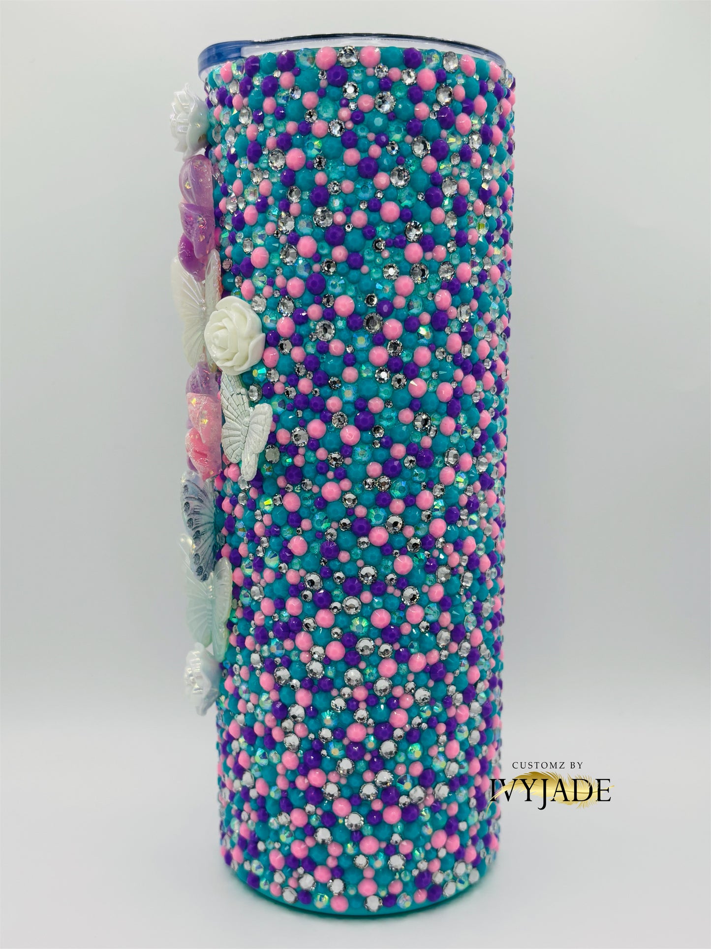 Butterfly Garden 20oz Rhinestone Tumbler