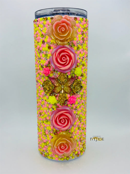 Spring Love 20oz Rhinestone Tumbler