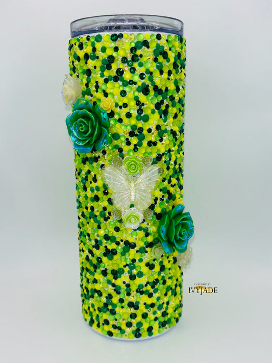 Forest Green 20oz Rhinestone Tumbler