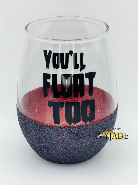 Horror character Stemless Wine Glass