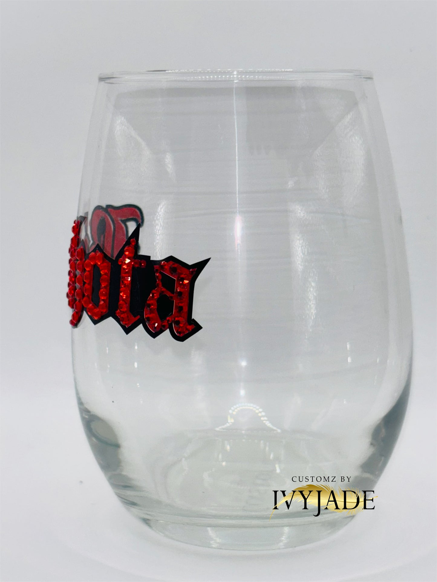 Bitchota Rhinestone Stemless Wineglass