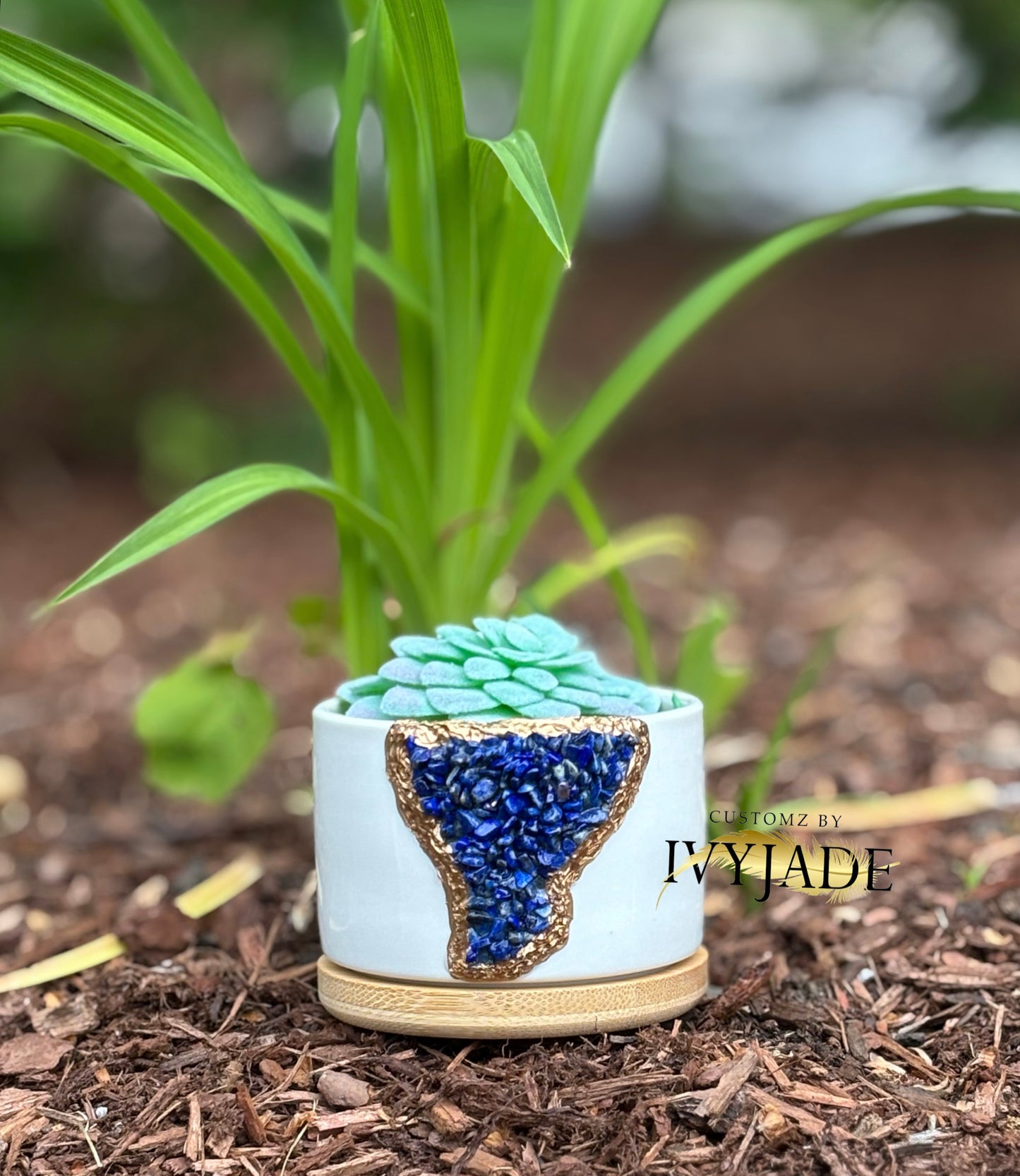 Mini Round Succulent Crystal Planters