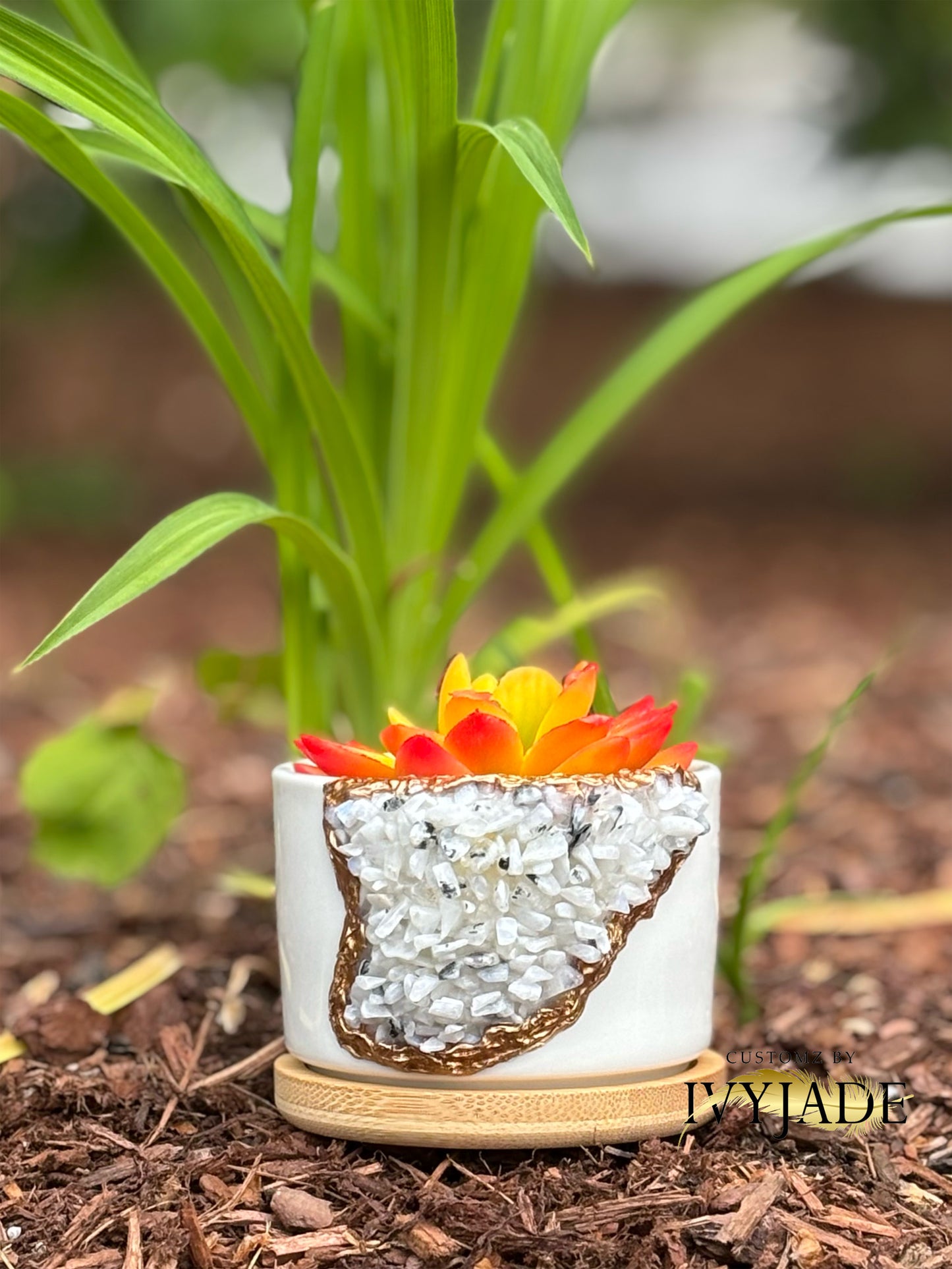Mini Round Succulent Crystal Planters