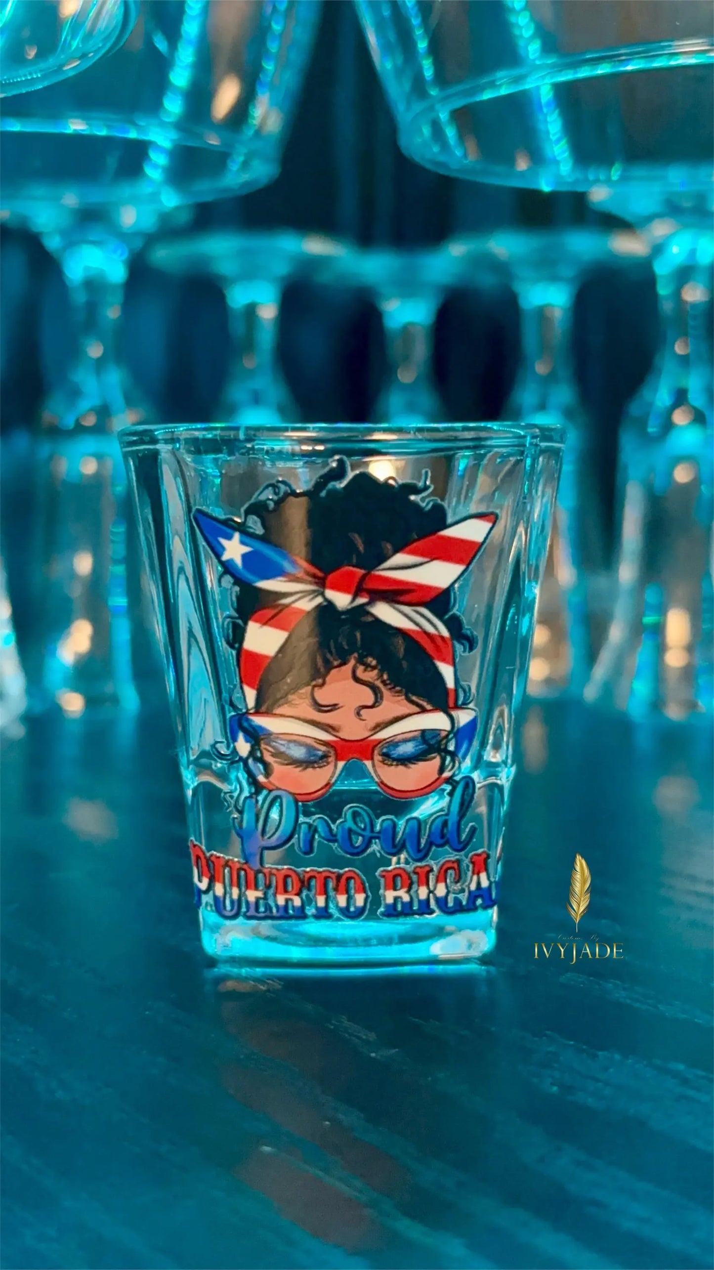 Puerto Rican Girl Shot Glass