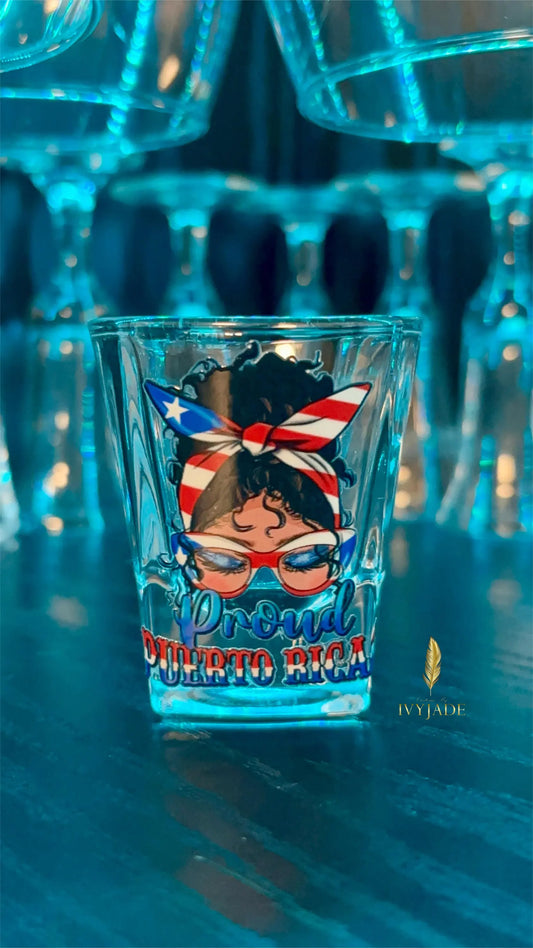 Puerto Rican Girl Shot Glass